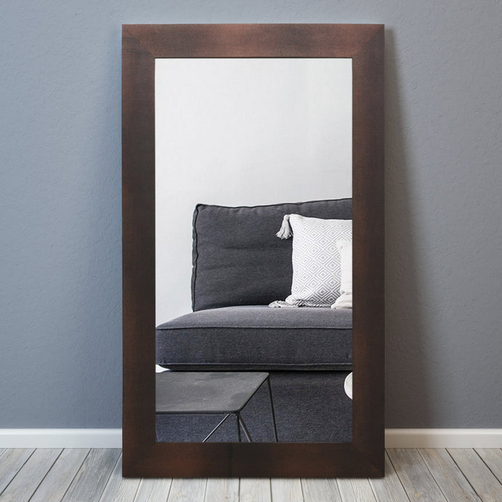 Metallic Shagreen Leather Framed Beveled Accent Mirror Empire Art Direct Finish: Bronze/Black