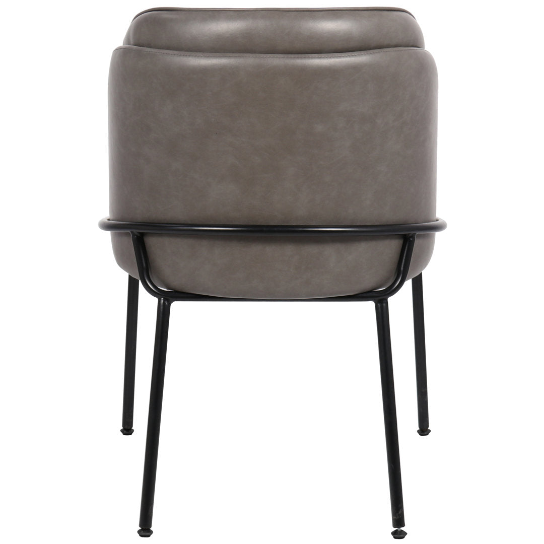 Philpott Faux Leather Dining Chair, Set Of 2 (Set of 2) Trent Austin Design® Upholstery Color: Gray