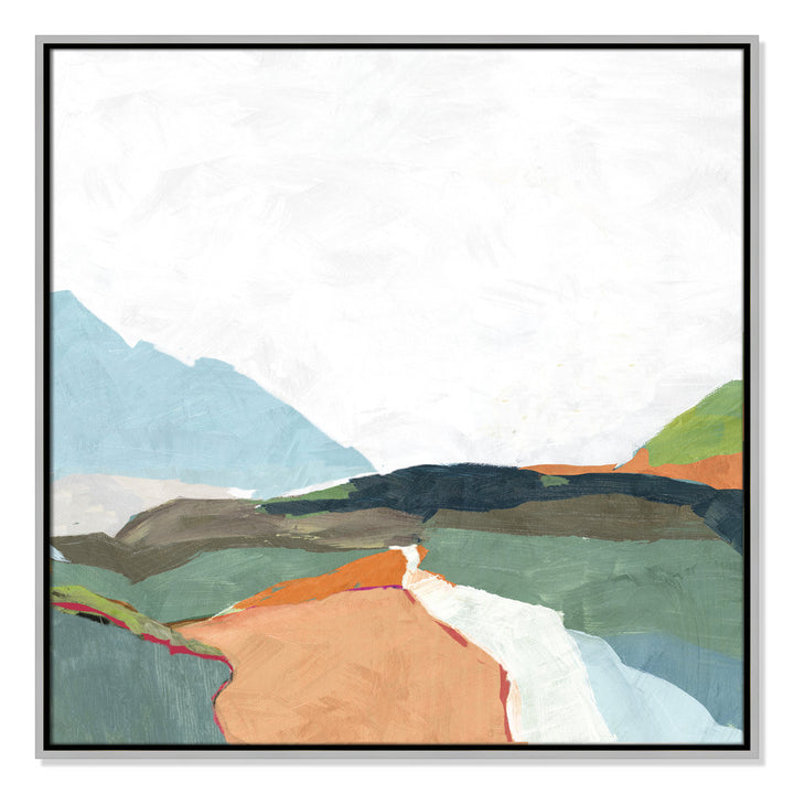 April Morning - Floater Frame Painting on Canvas Joss & Main Size: 31.5" H x 31.5" W x 2" D Format: Silver