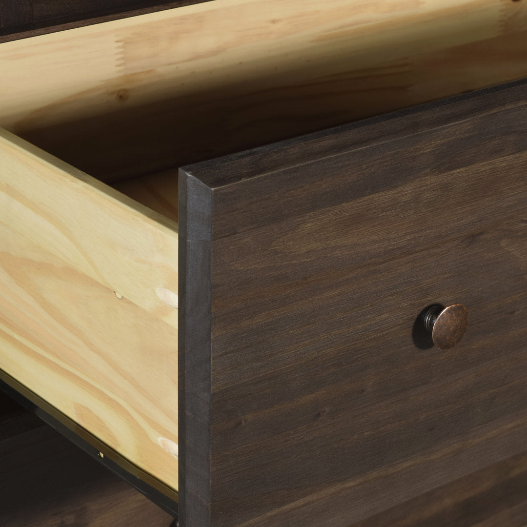 Shaker 2 - Drawer Solid Wood Nightstand Grain Wood Furniture Color: Espresso