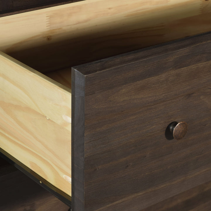 Shaker 2 - Drawer Solid Wood Nightstand Grain Wood Furniture Color: Espresso