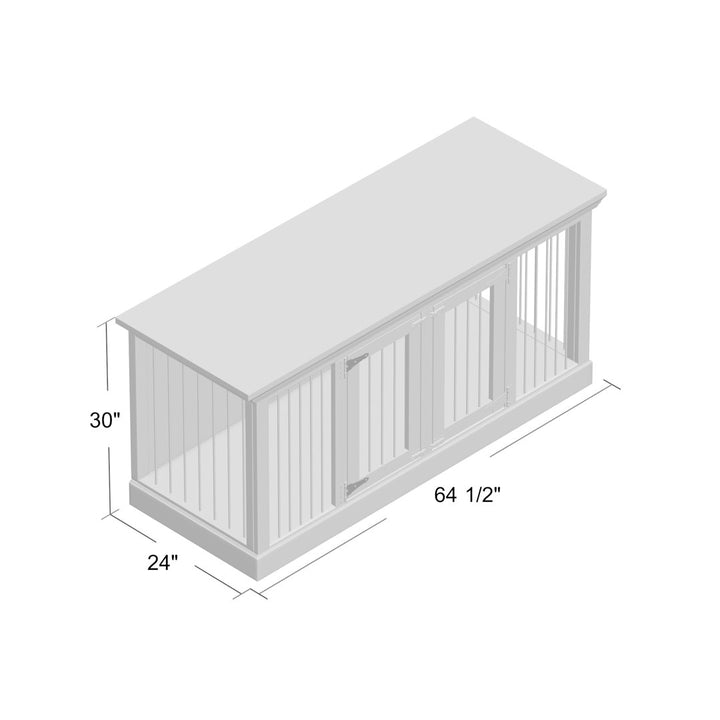 Damien Double Wide Credenza Pet Crate Archie & Oscar™ Top Finish: Caribbean Rum, Base Finish: Caribbean Dream