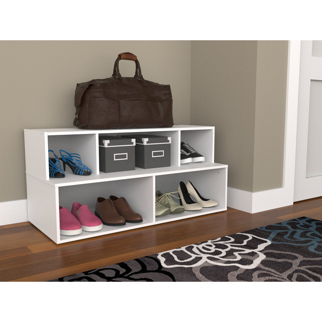 10 Pair Stackable Shoe Rack ClosetMaid Finish: White