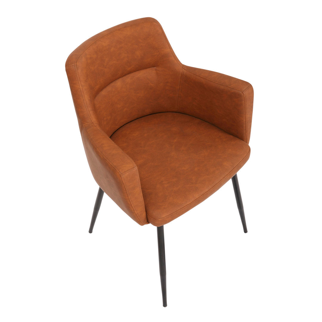 Cedeno Upholstered Dining Chair (Set of 2) Mercury Row® Upholstery Color: Camel