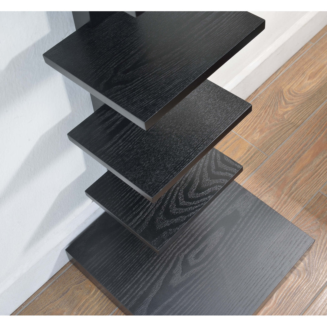 Waverley 67" H x 15" W Ladder Bookcase Latitude Run® Color: Black