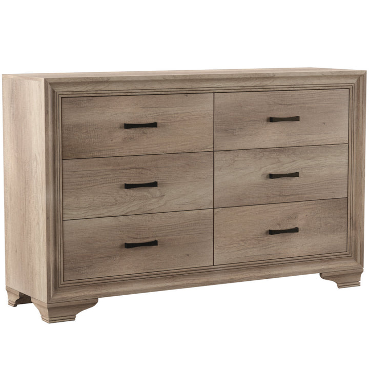 Eleora 6 Drawer 58" W Double Dresser Sand & Stable™