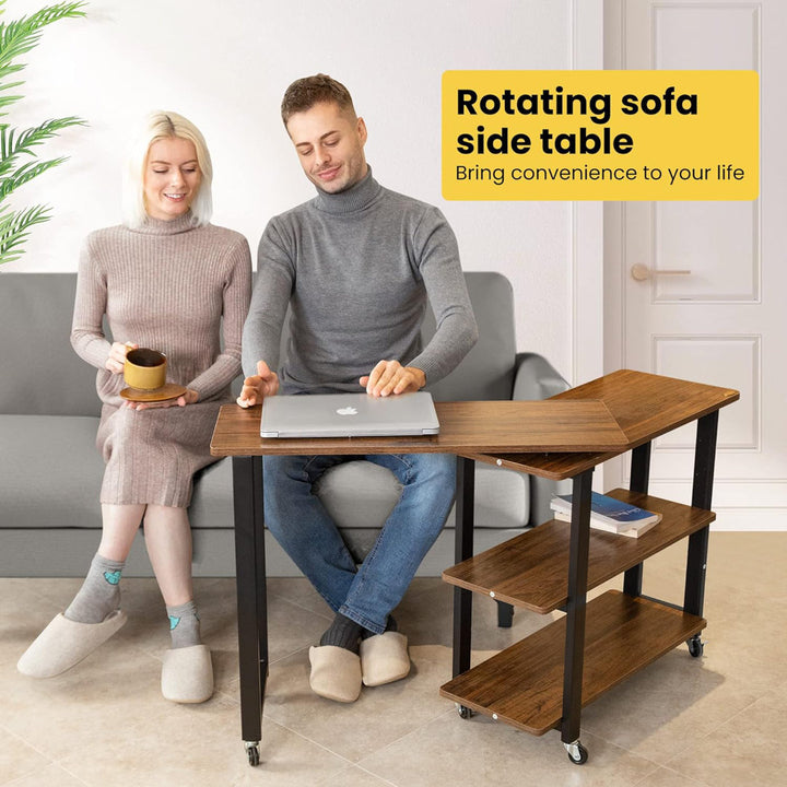 Daniel Wheel End Table Set with Storage 17 Stories
