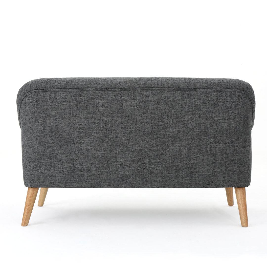 Deby 49.75" Flared Arm Loveseat George Oliver Upholstery Color: Gray Polyester