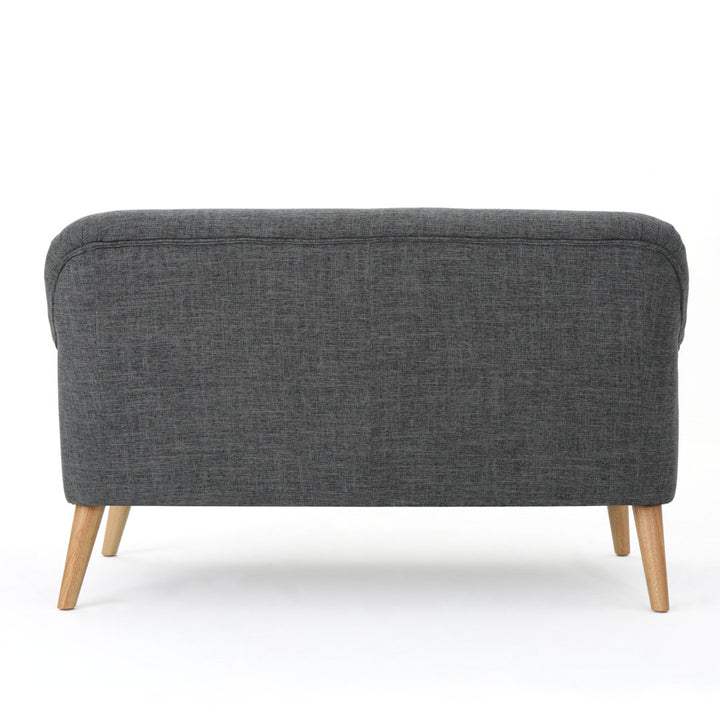 Deby 49.75" Flared Arm Loveseat George Oliver Upholstery Color: Gray Polyester