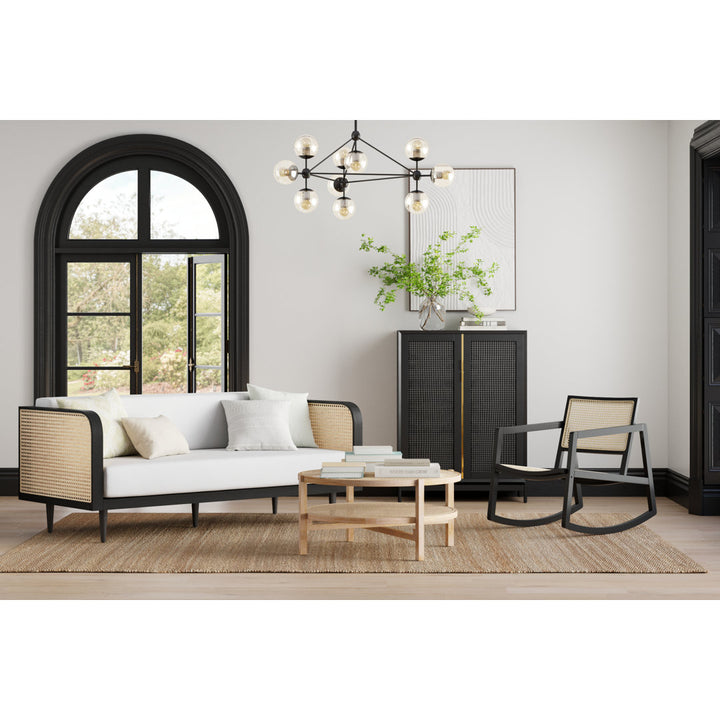 IzabellaI Solid Wood Coffee Table with Storage Sand & Stable™ Table Base Color: Natural