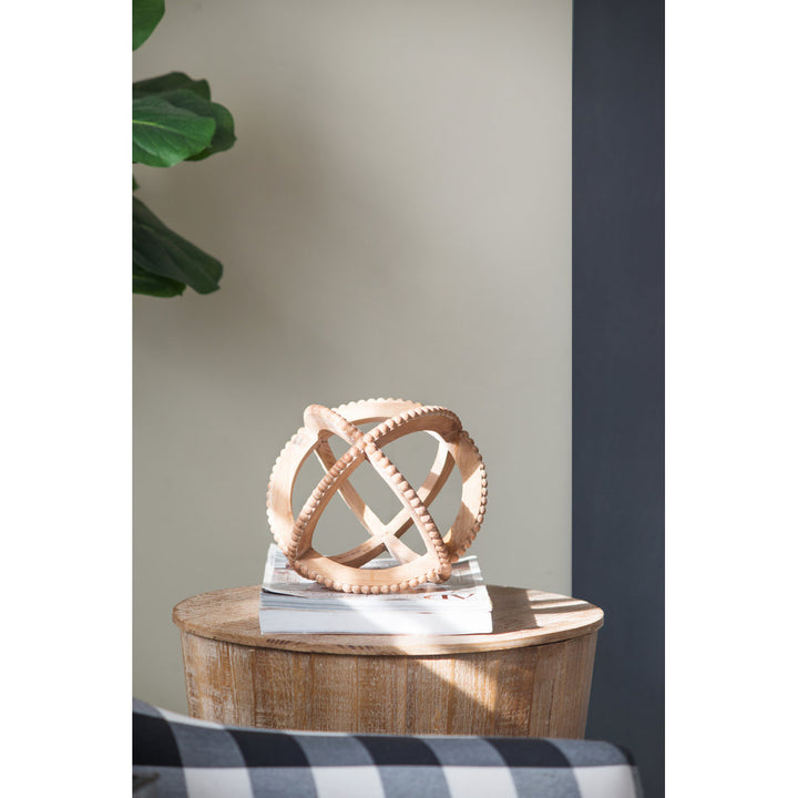 Delaney Decorative Ball Table Accent with Bead Trim Joss & Main Size: 8.7" H x 8.7" W x 8.7" D