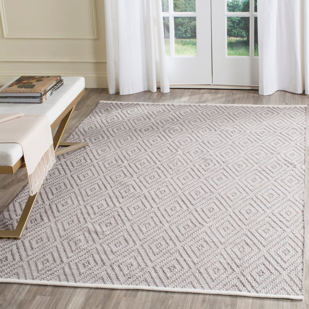 Akihito Hand Woven Cotton Geometric Rug Wrought Studio™ Rug Size: Rectangle 8' x 10'