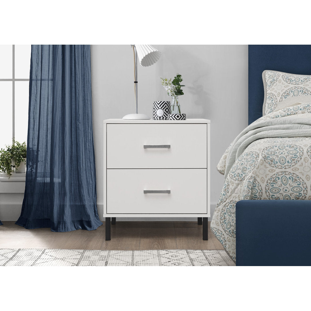 Alexei 2 - Drawer Nightstand Zipcode Design™ Color: White