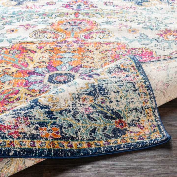 Hillsby Oriental Blue/Orange Area Rug Mistana™ Rug Size: Oval 5' x 8'