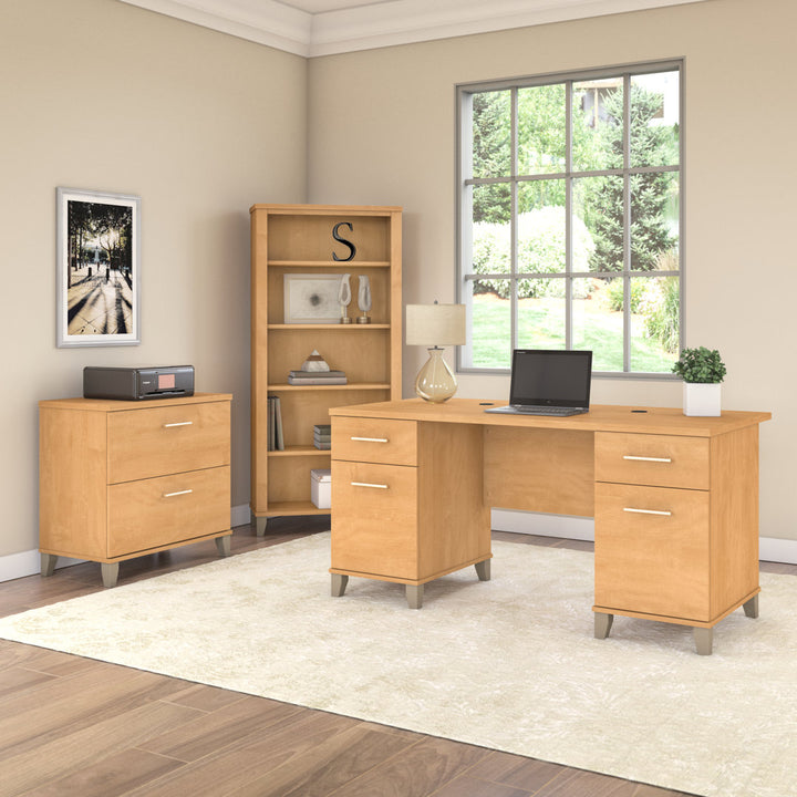 Magomed Bookcase Gracie Oaks Color: Maple Cross