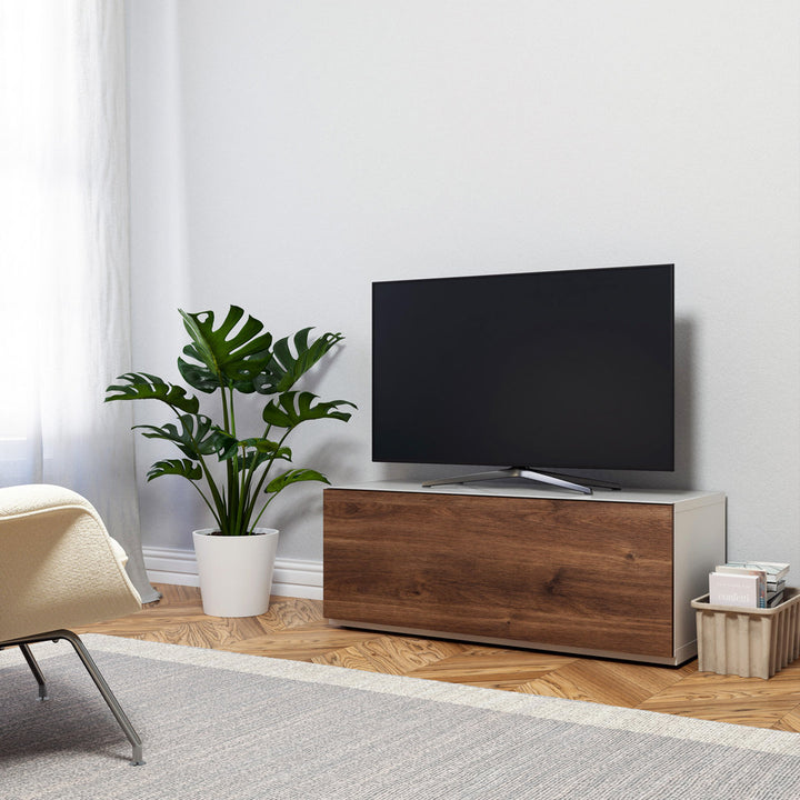 Langella TV Stand for TVs up to 65" Orren Ellis Color: Walnut/White