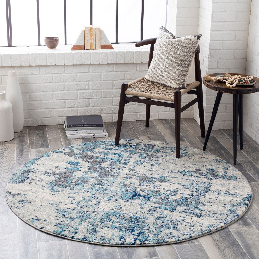 Burnstad Machine Woven Abstract Area Rug 17 Stories Rug Size: Round 5'3"
