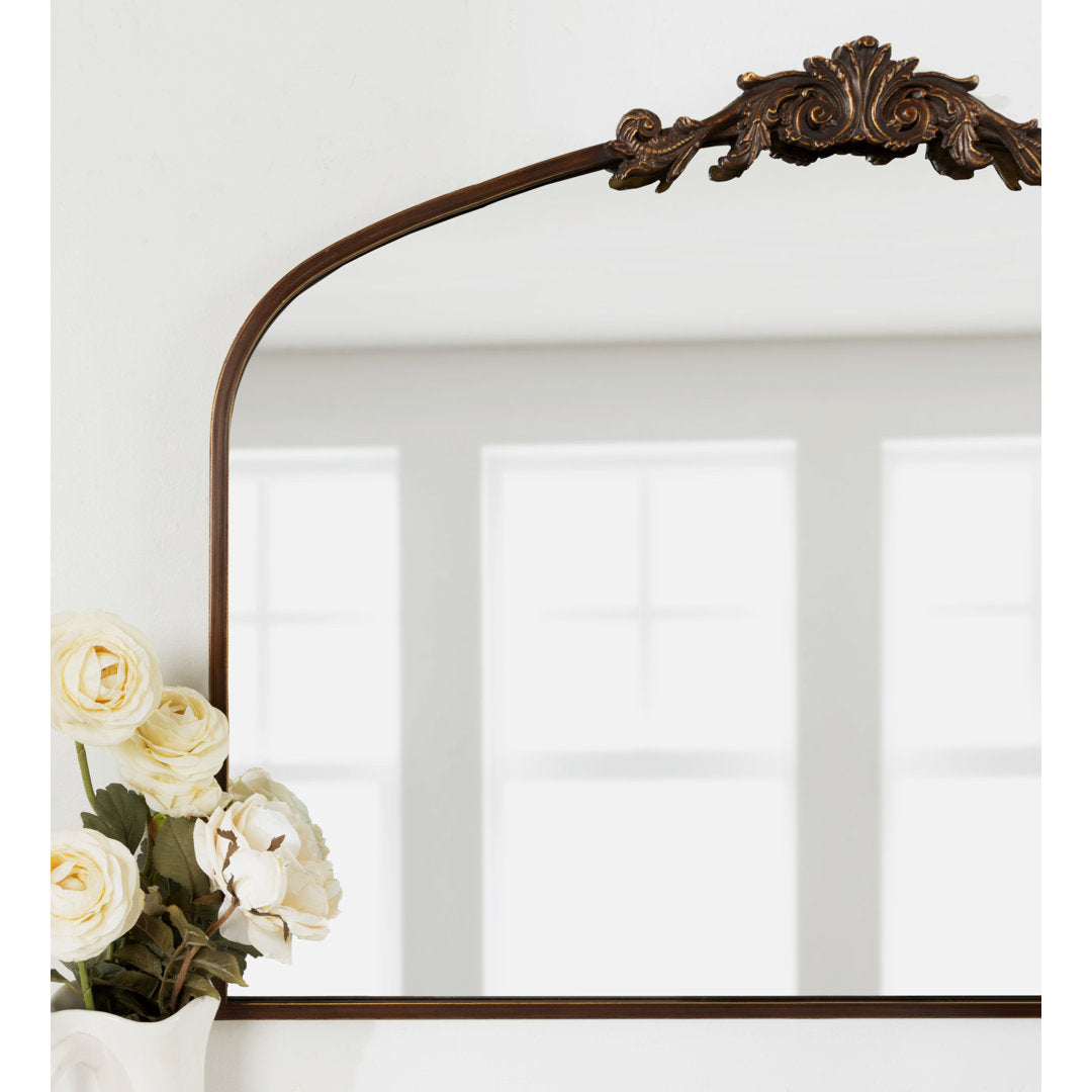 Anglo Arendahl Traditional Accent Mirror Fleur De Lis Living Size: 28.5" x 36" Finish: Bronze