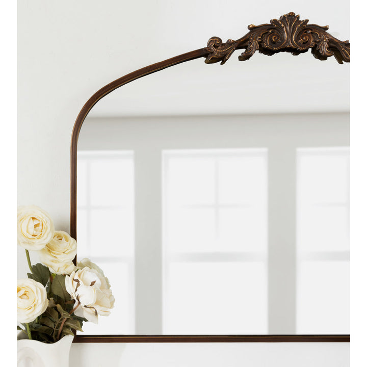 Anglo Arendahl Traditional Accent Mirror Fleur De Lis Living Size: 28.5" x 36" Finish: Bronze