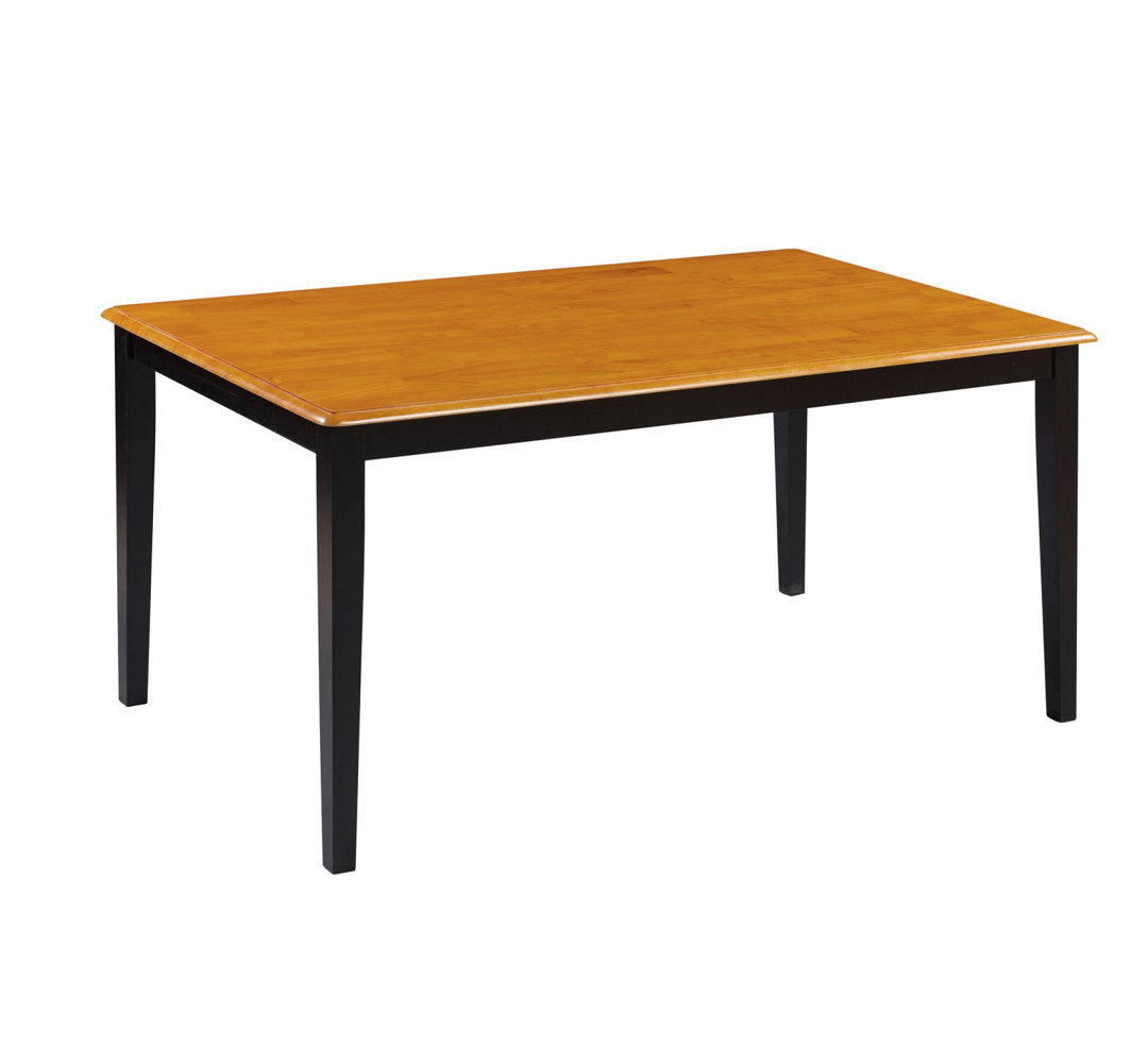 Weldy Hardwood Solid Wood Dining Table Red Barrel Studio® Finish: Black and Oak
