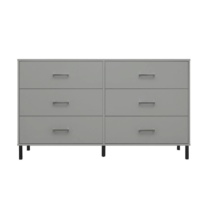 Alexei 6 Drawer 58.5" W Double Dresser Zipcode Design™ Color: Gray