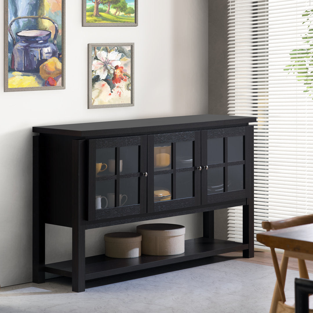 Tyndalls Park Turcotte 59" Wide Buffet Table Laurel Foundry Modern Farmhouse® Color: Black