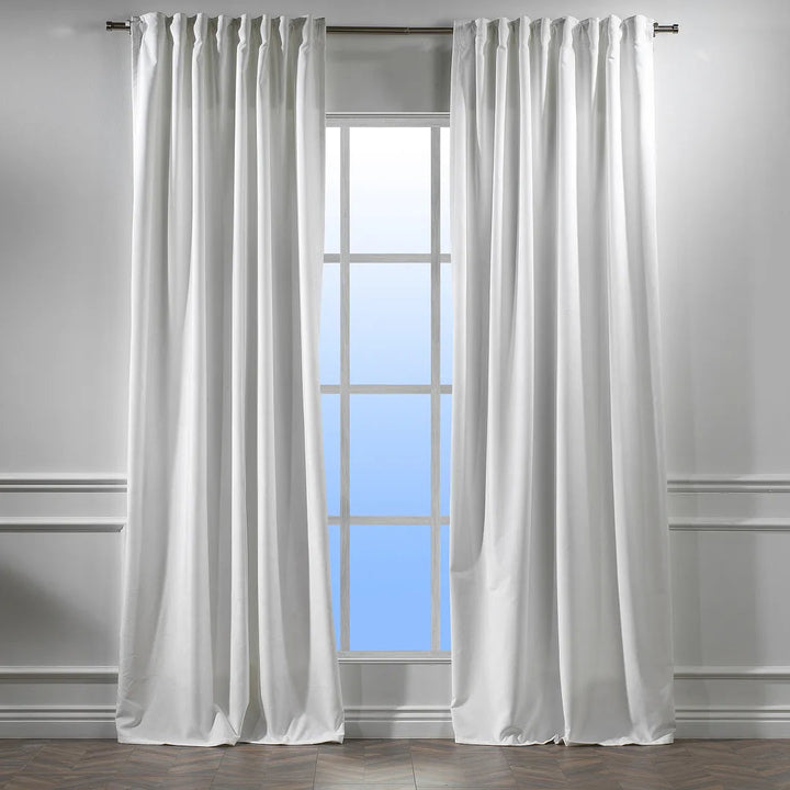 Matte Velvet Extra wide x Extra Long Custom Made Decorative Single Panel Lilijan Home & Curtain Curtain Color: 43 Prussian Size per Panel: 100" W x 63" L