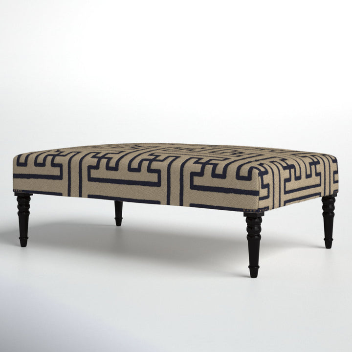 Gilyard 52" Rectangle Geometric Standard Ottoman Langley Street®