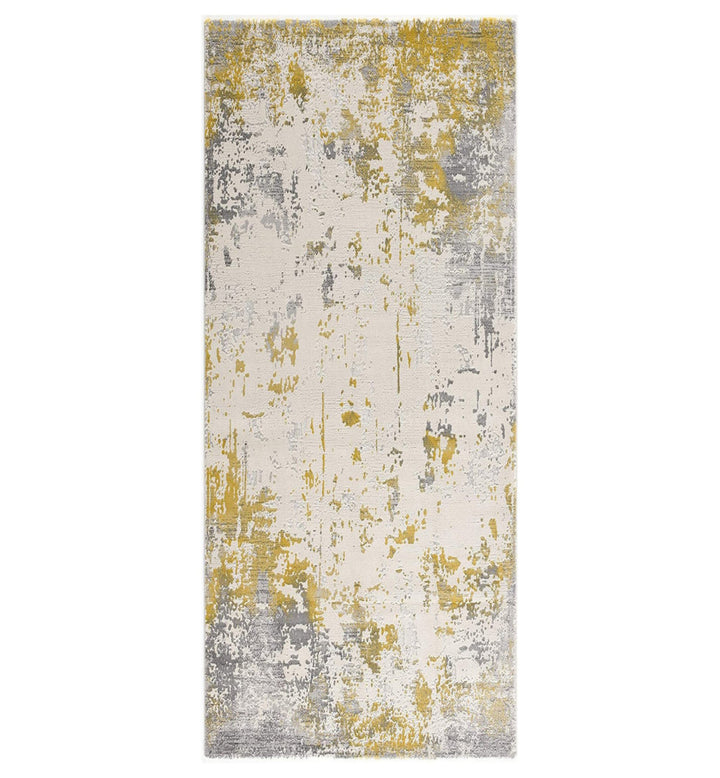 Tylor Abstract Gold Area Rug Williston Forge Rug Size: Runner 2' x 6'