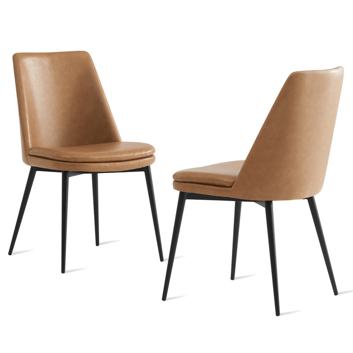 Betzalel Upholstered Parsons Chair (Set of 2) Wade Logan® Upholstery Color: Brown