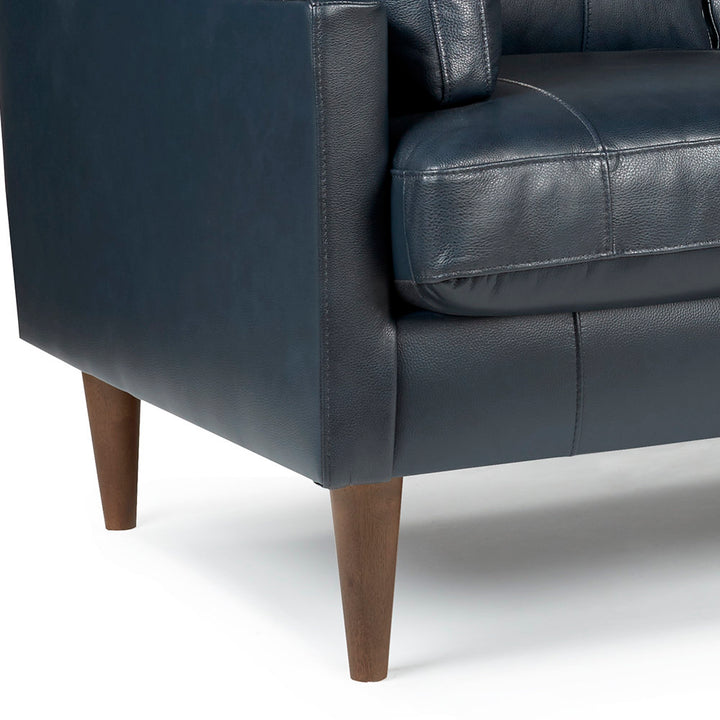 Antone 81" Square Arm Sofa Mercury Row® Fabric: Navy