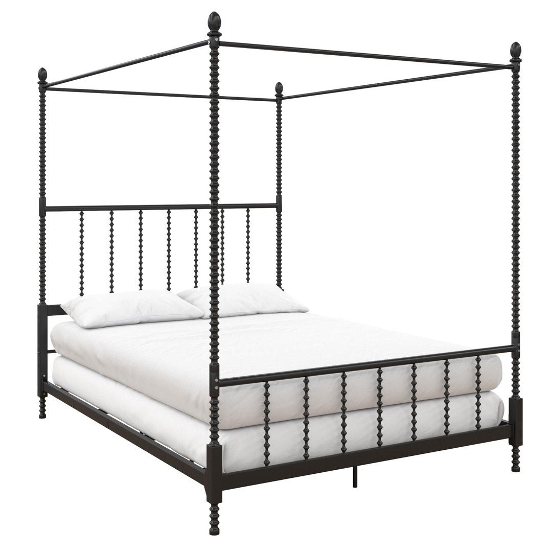 Frankie Low Profile Canopy Bed Kelly Clarkson Home Color: Black Size: King