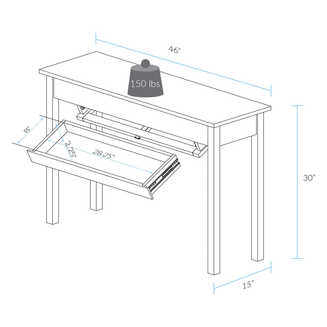 Shiloh Console Table Millwood Pines