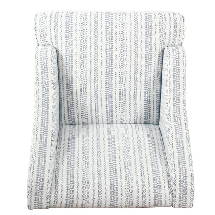 Adona Accent Chair Mistana™ Fabric: Blue/White Farmhouse Stripe 100% Cotton