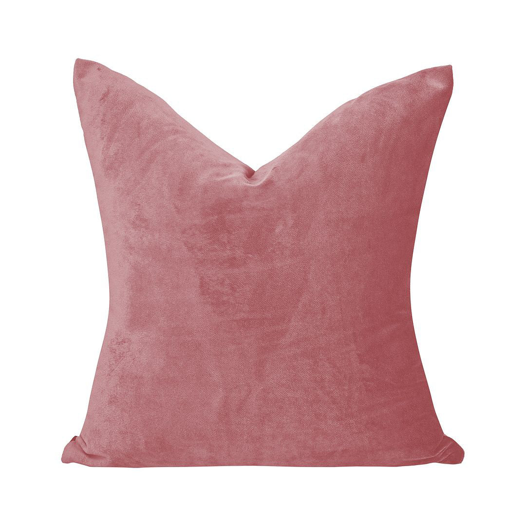 Velvet Throw Square Pillow Cover (Set of 2) Lilijan Home & Curtain Color: 77 Ruddy Pink Size: 18" x 18"