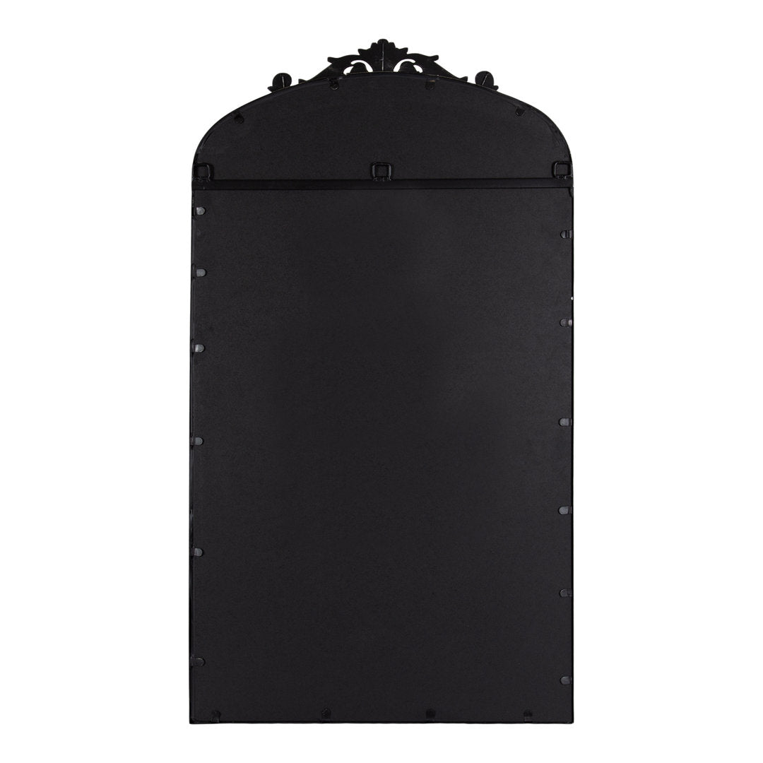 Anglo Arendahl Traditional Accent Mirror Fleur De Lis Living Size: 42" x 23.5" Finish: Black