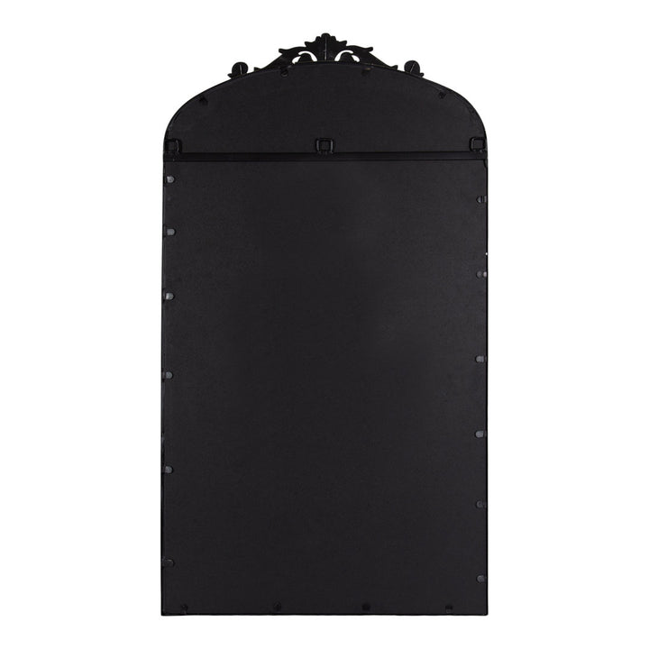 Anglo Arendahl Traditional Accent Mirror Fleur De Lis Living Size: 42" x 23.5" Finish: Black