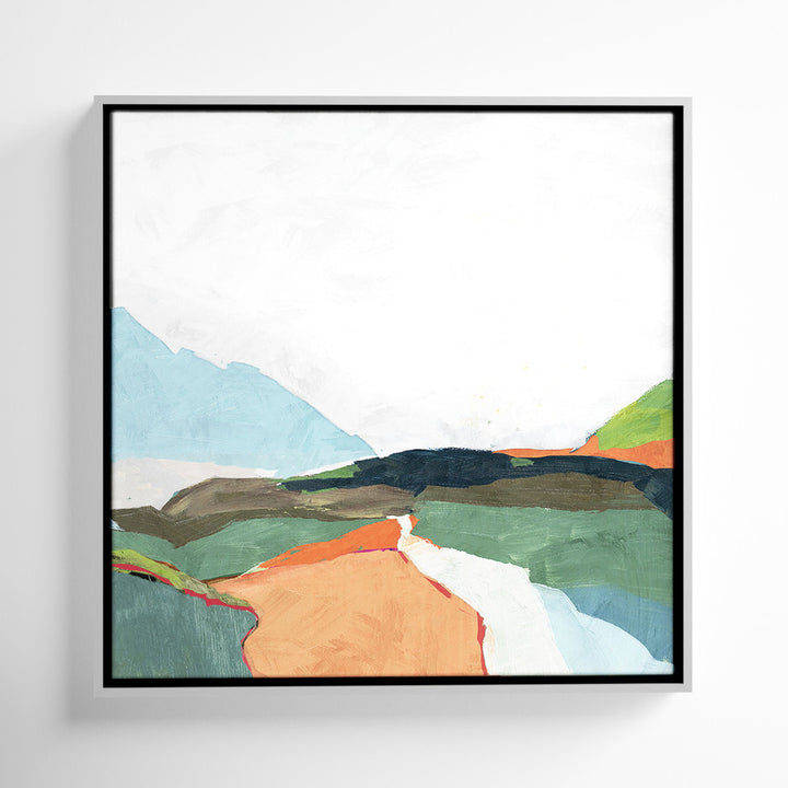 April Morning - Floater Frame Painting on Canvas Joss & Main Size: 31.5" H x 31.5" W x 2" D Format: Silver