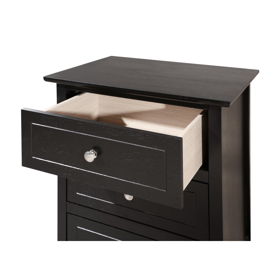 Emjay 3 - Drawer Nightstand Glory Furniture Color: Black