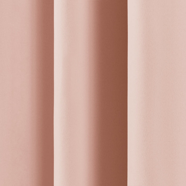 Bantam Solid Blackout Thermal Rod Pocket Curtain Panels (Set of 2) Ebern Designs Curtain Color: Blush Size per Panel: 52" W x 108" L