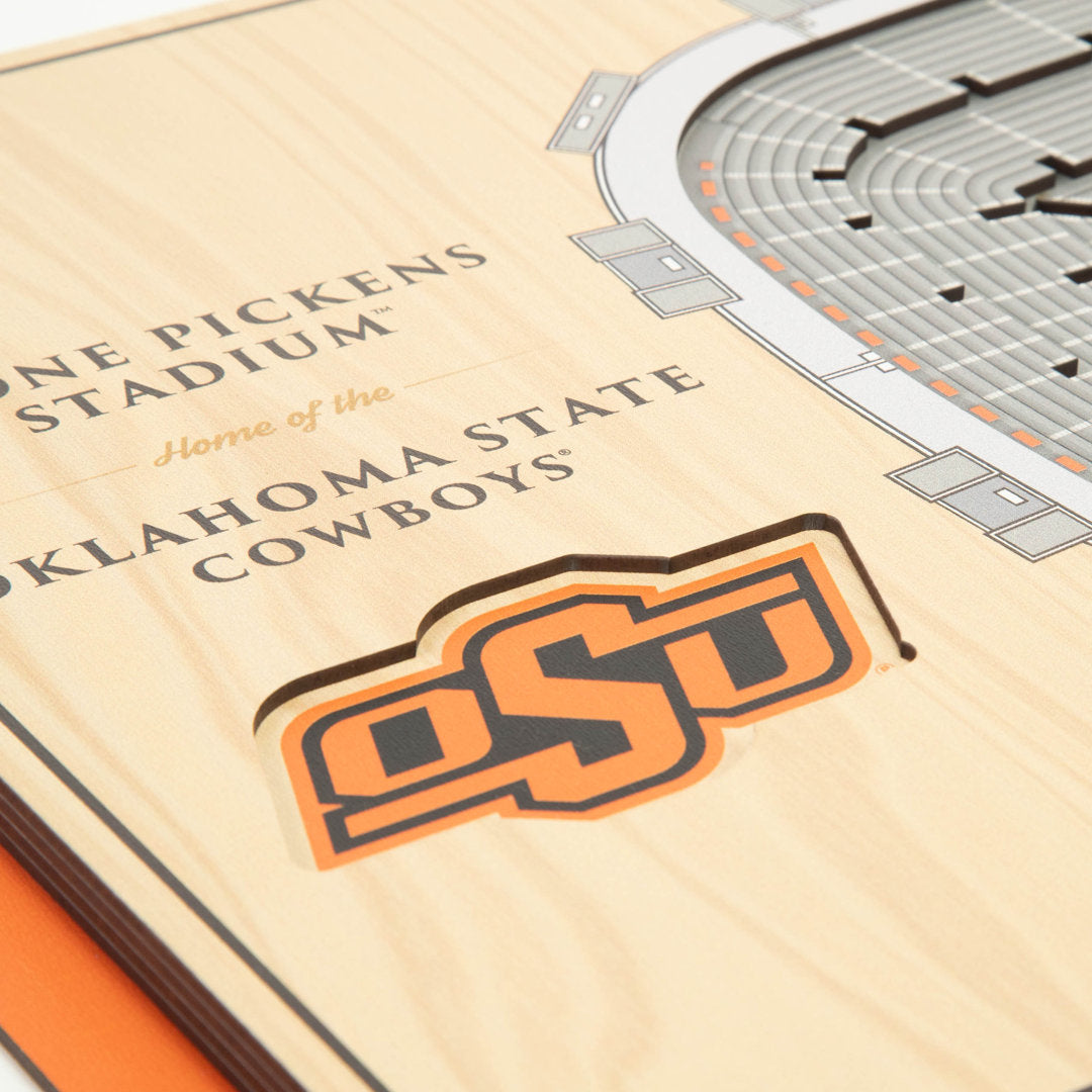 NCAA 5-Layer StadiumViews 3D Wall Art YouTheFan NCAA Team: Oklahoma State University
