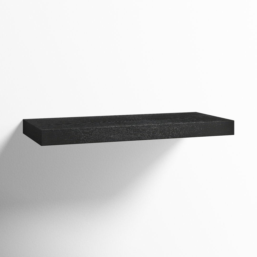 Sherice Floating Shelf AllModern Size: 1.97" H x 23.63" W x 10.24" D Finish: Black