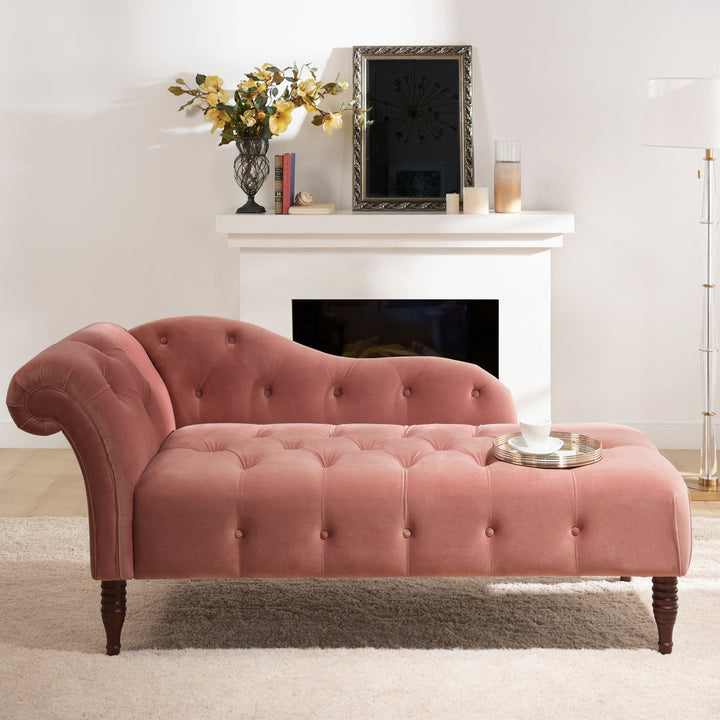 Kannon Tufted Right-Arm Chaise Lounge Willa Arlo™ Interiors Fabric: Ash Rose Velvet