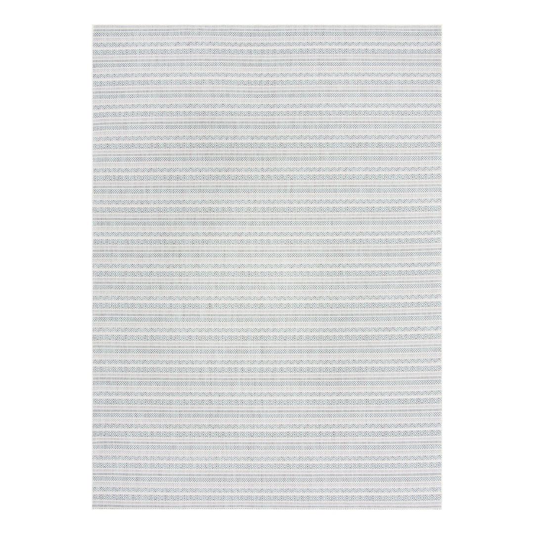 Hewitt Striped Teal Indoor / Outdoor Area Rug Steelside™ Rug Size: Rectangle 10' x 14'