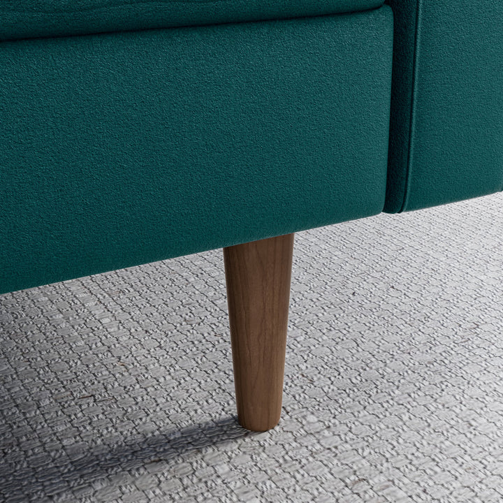 Markham 70" Velvet Square Arm Sofa Willa Arlo™ Interiors Fabric: Teal Blue Polyester