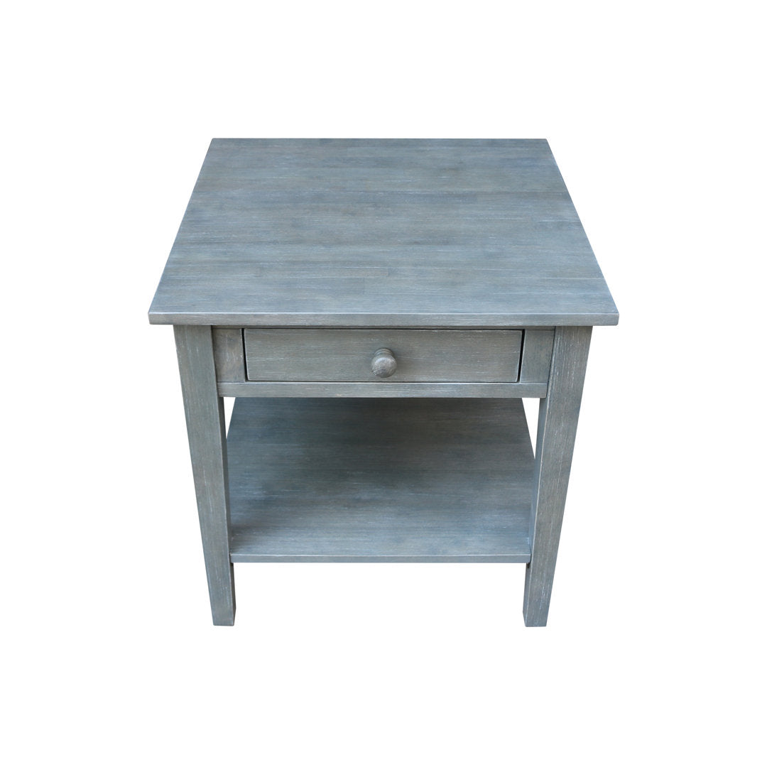 Tillar Solid Wood End Table with Storage Rosecliff Heights Color: Antique Gray