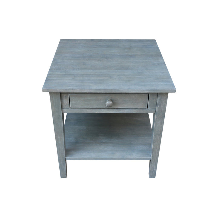 Tillar Solid Wood End Table with Storage Rosecliff Heights Color: Antique Gray