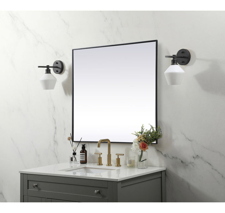 Valparaiso Accent Mirror Wade Logan® Size: 42"  x 42"  Finish: Black