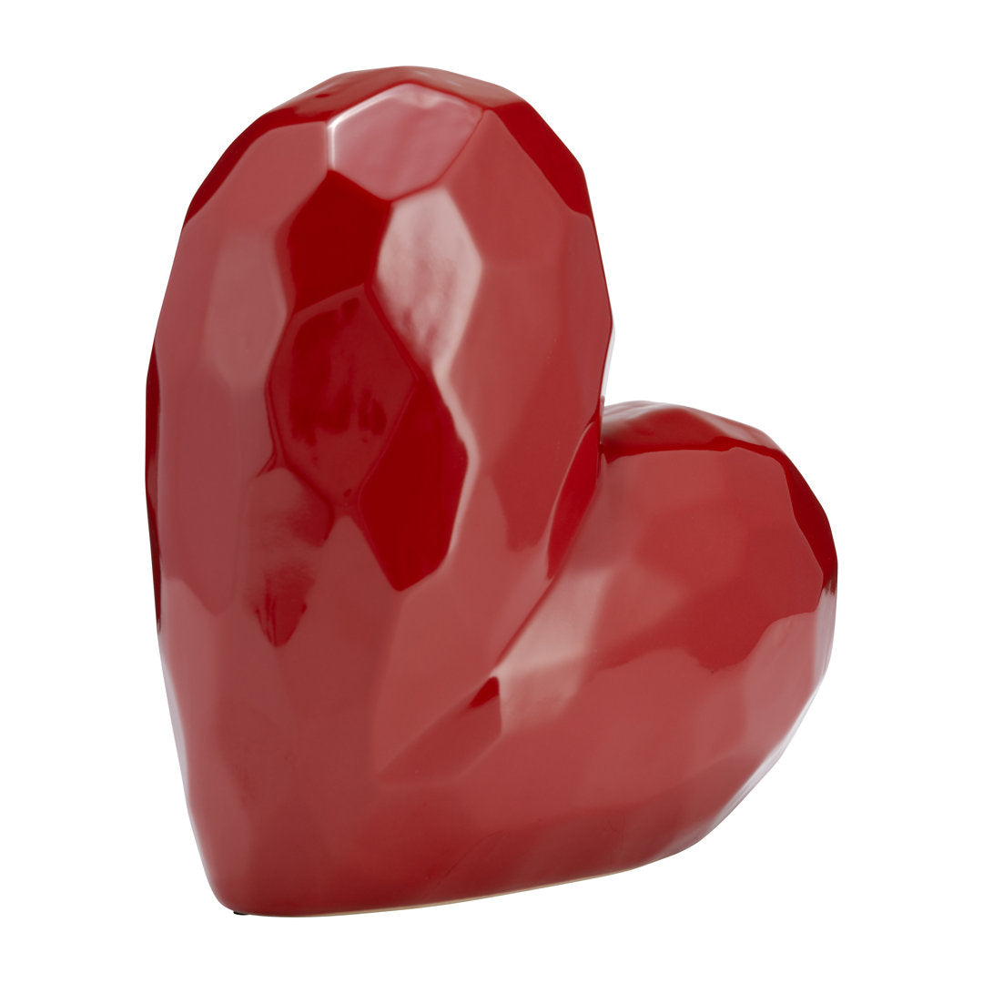 Modern Heart Novelty Sculpture Etta Avenue™ Teen Size: 11" H x 5" W x 11" D Finish: Red