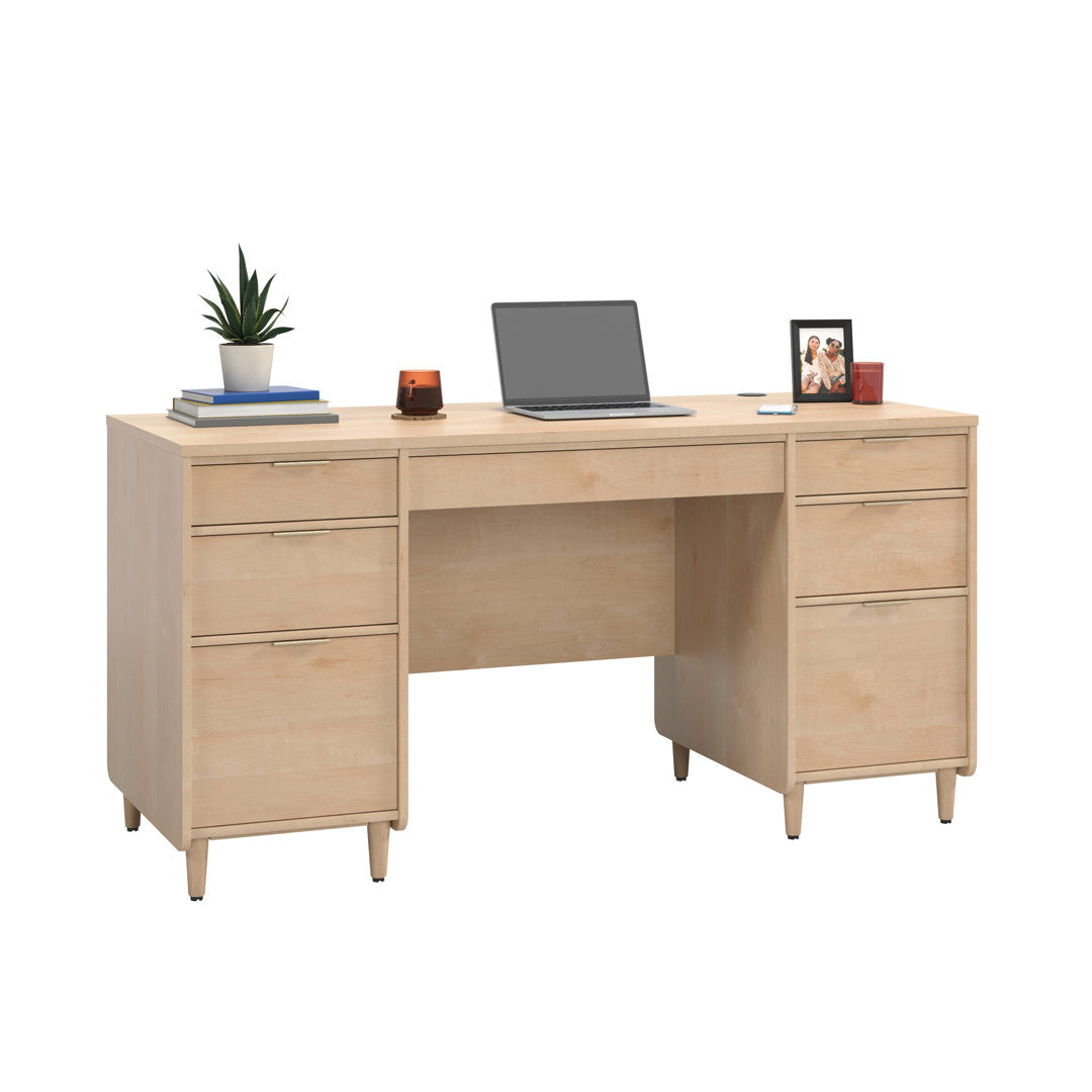 Ausherman Desk Millwood Pines Color: Natural Maple